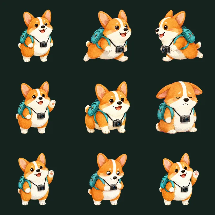 Scout: contact sheet of actual frames from populated standard action rows